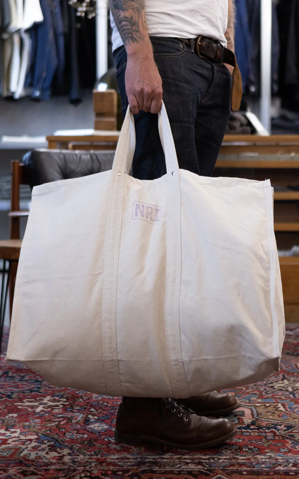 Puebco Labour Tote Bag Large Off White sold by Cultizm product image thumbnail 2