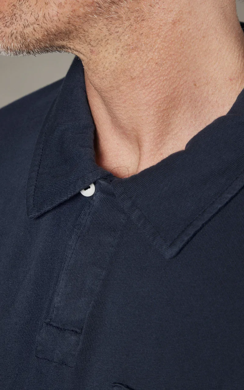 Merz b. Schwanen PLP04 Polo Shirt Denim Blue sold by Cultizm product image thumbnail 5