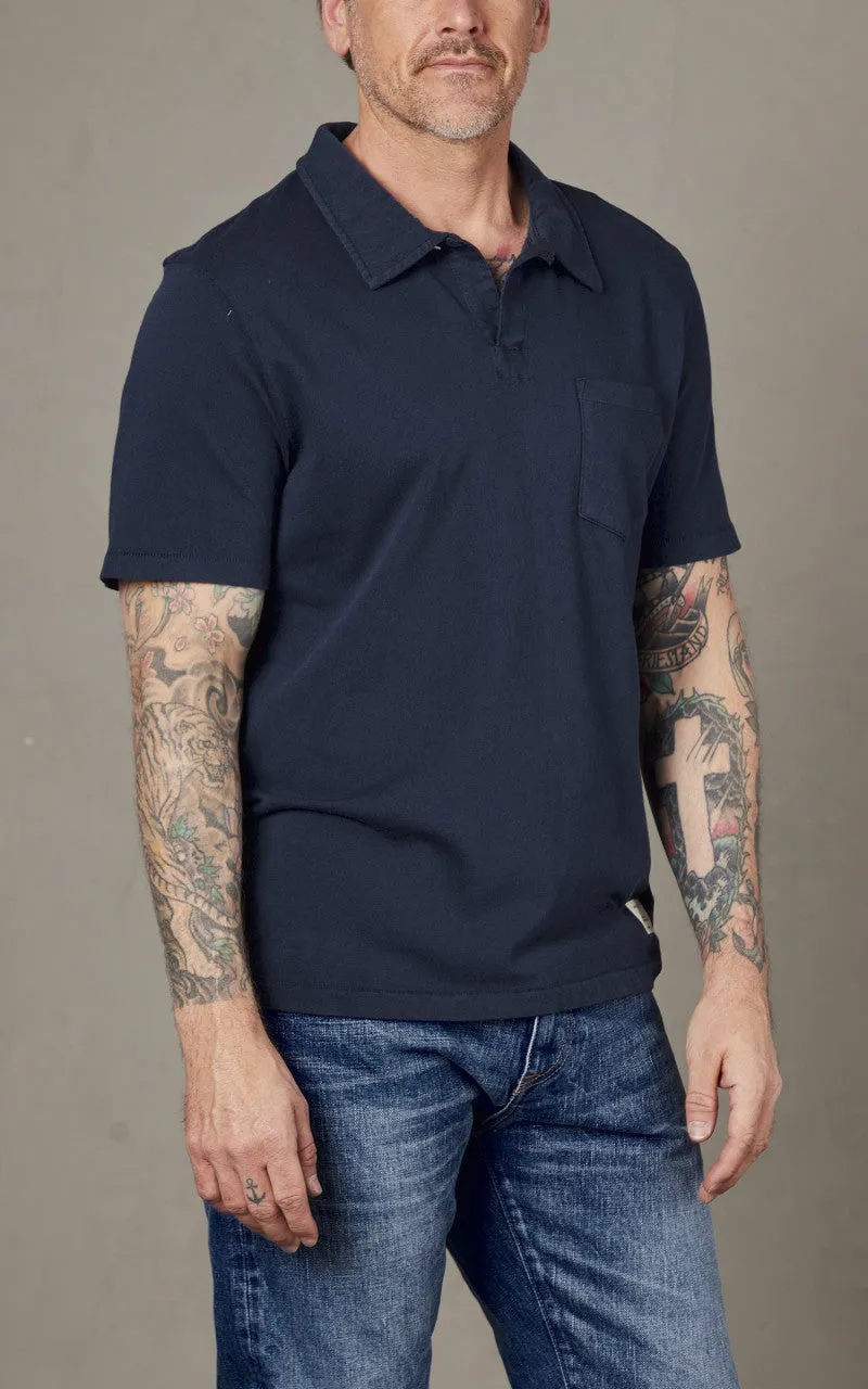 Merz b. Schwanen PLP04 Polo Shirt Denim Blue sold by Cultizm product image thumbnail 3