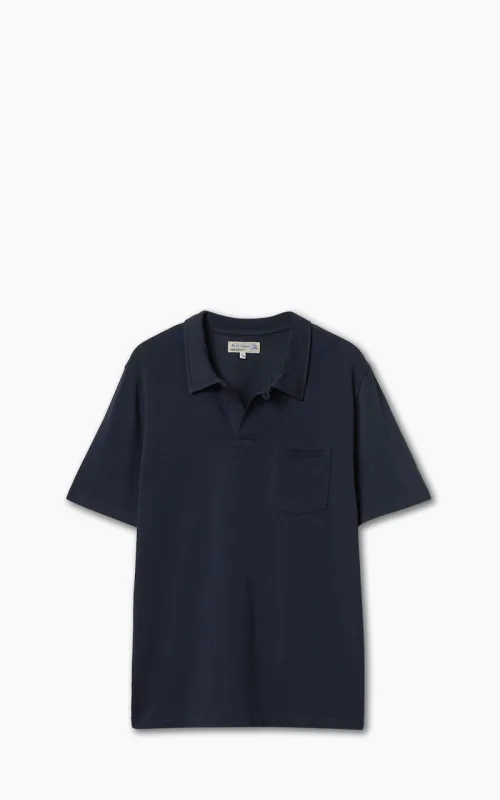 Merz b. Schwanen PLP04 Polo Shirt Denim Blue sold by Cultizm