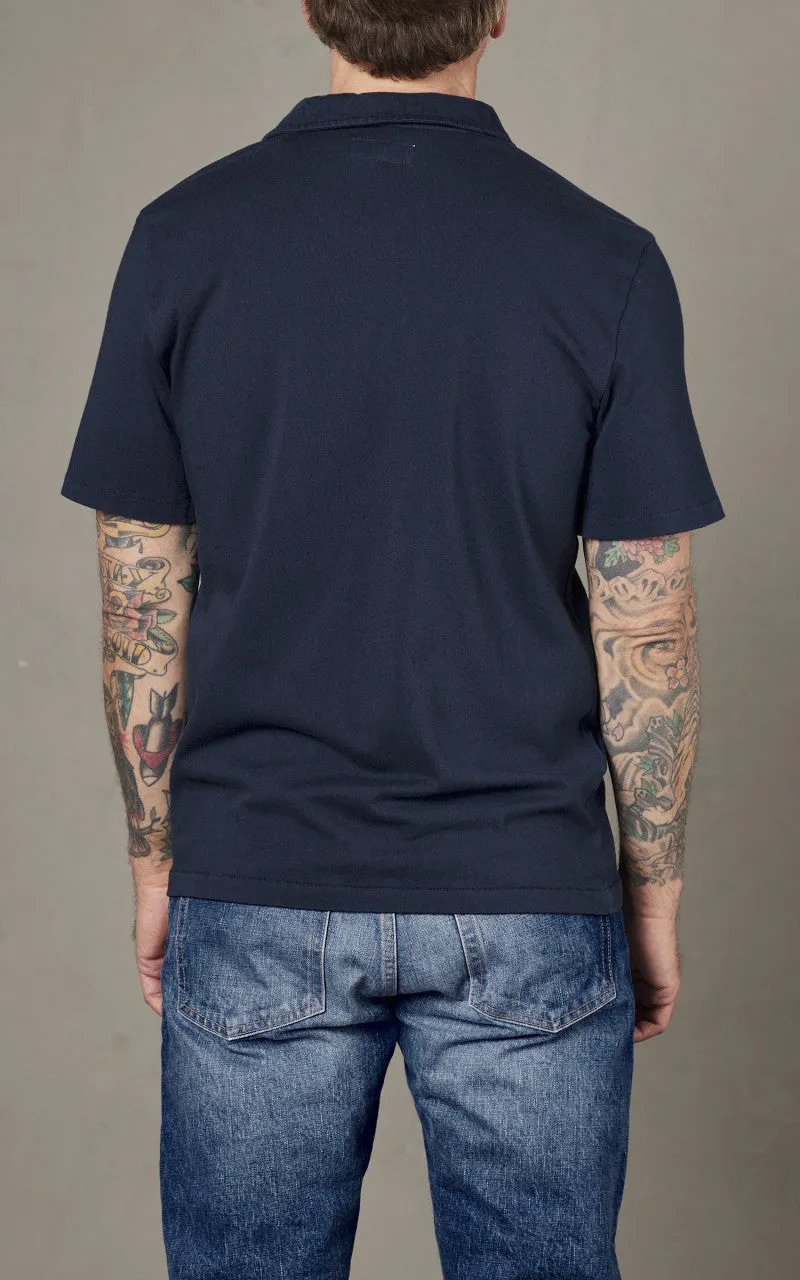 Merz b. Schwanen PLP04 Polo Shirt Denim Blue sold by Cultizm product image thumbnail 4