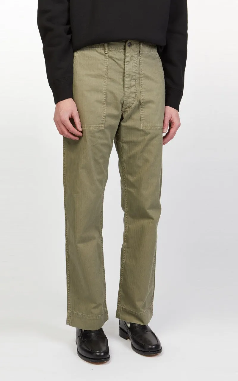 RRL Army Utility Flat Pant Herringbone Brewster Green sold by Cultizm product image thumbnail 5