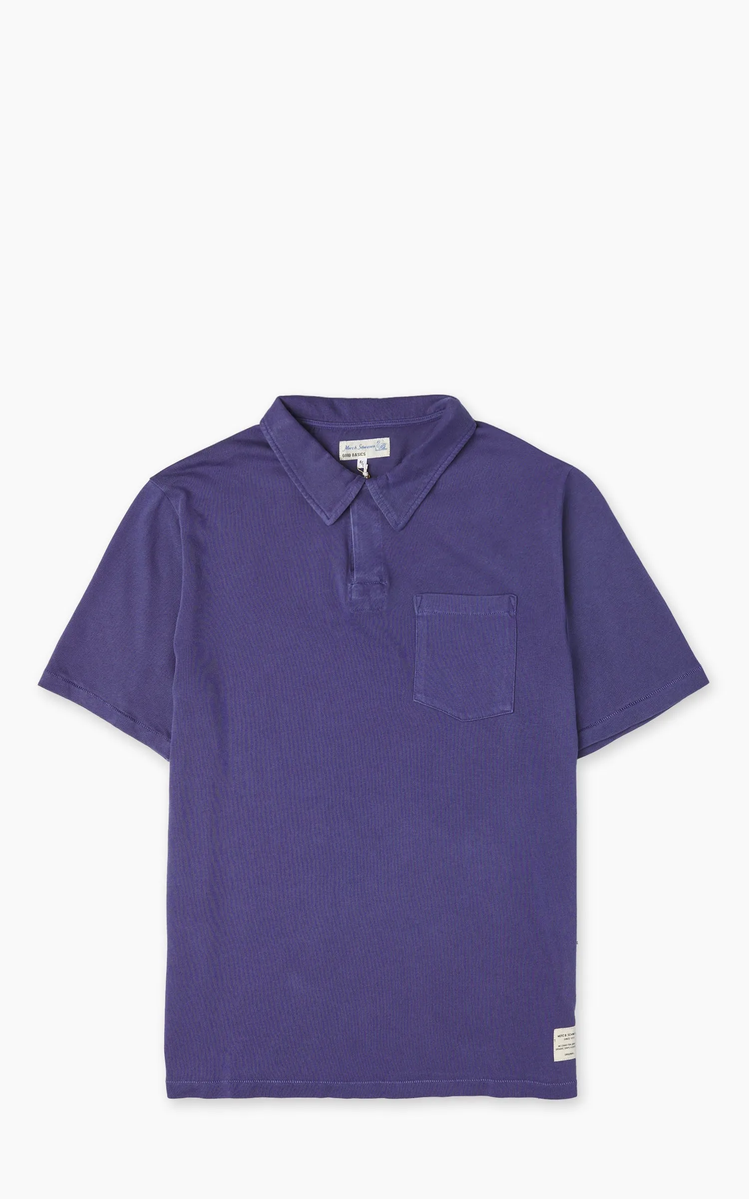 Merz b. Schwanen PLP04 Polo Shirt Purple Blue sold by Cultizm