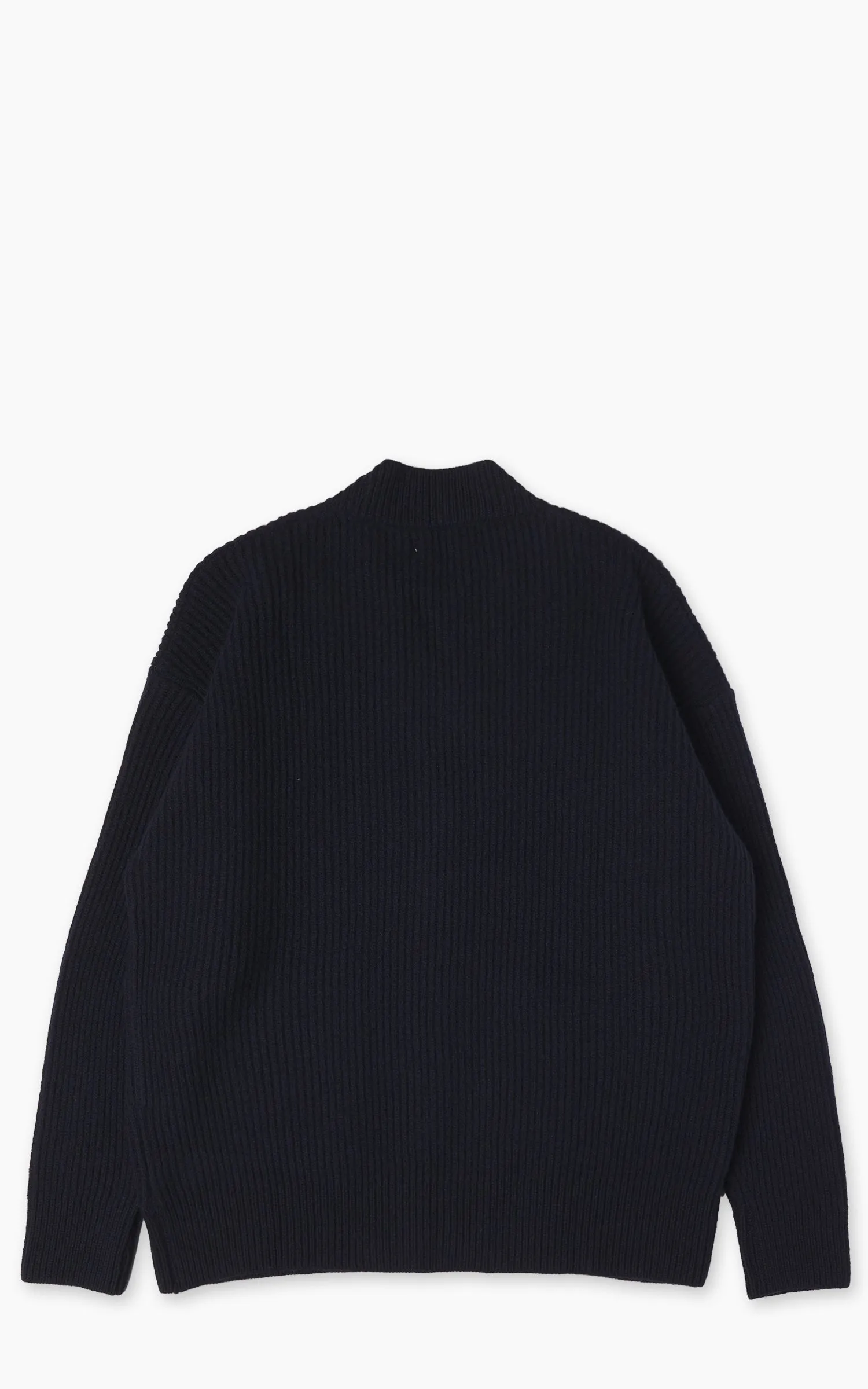 Merz b. Schwanen LOCG01 Merino Wool-Cashmere Cardigan Dark Navy sold by Cultizm product image thumbnail 2