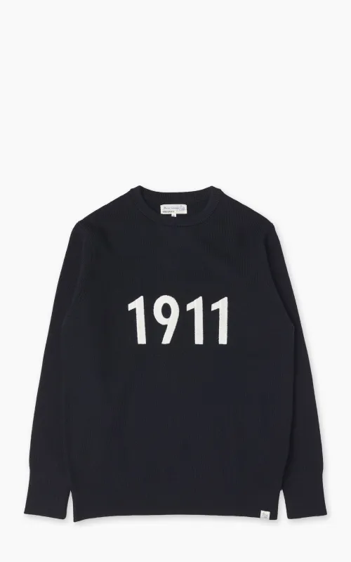 Merz b. Schwanen MWCC03 Classic Crew Merino Wool Pullover Dark Navy sold by Cultizm