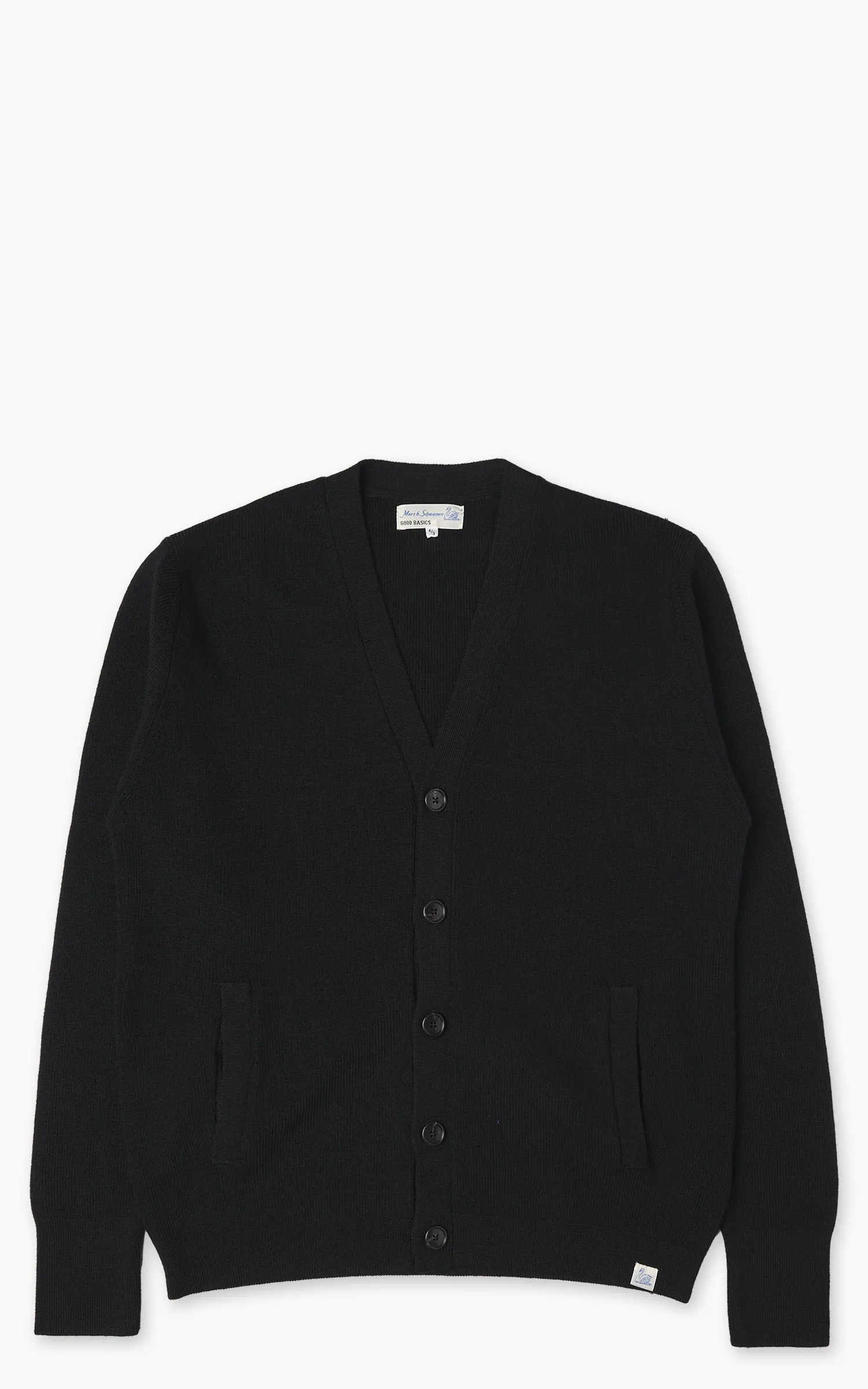 Merz b. Schwanen MWCDG01 Cardigan Deep Black sold by Cultizm