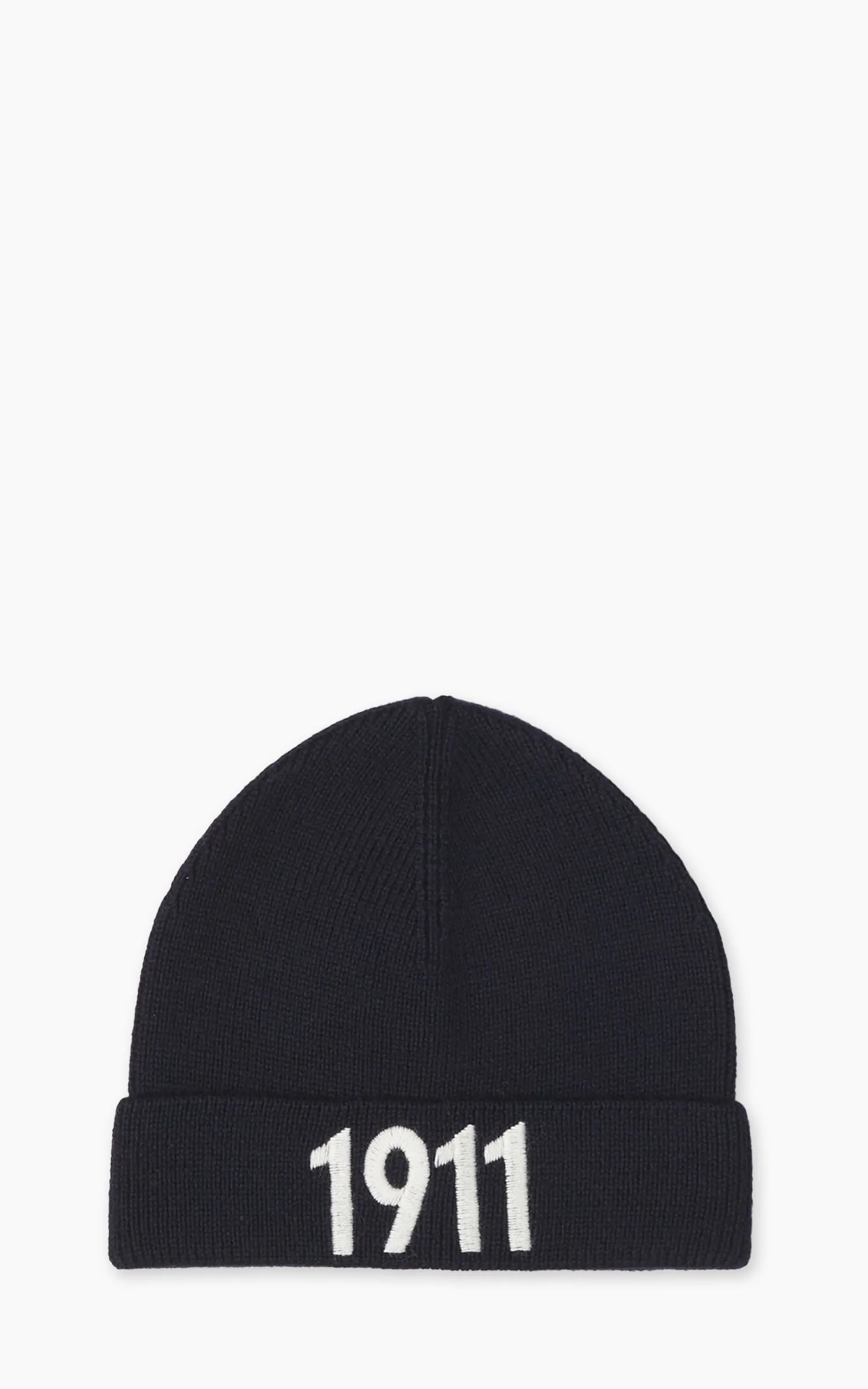 Merz b. Schwanen TRMWBN04 Merino Beanie Dark Navy sold by Cultizm