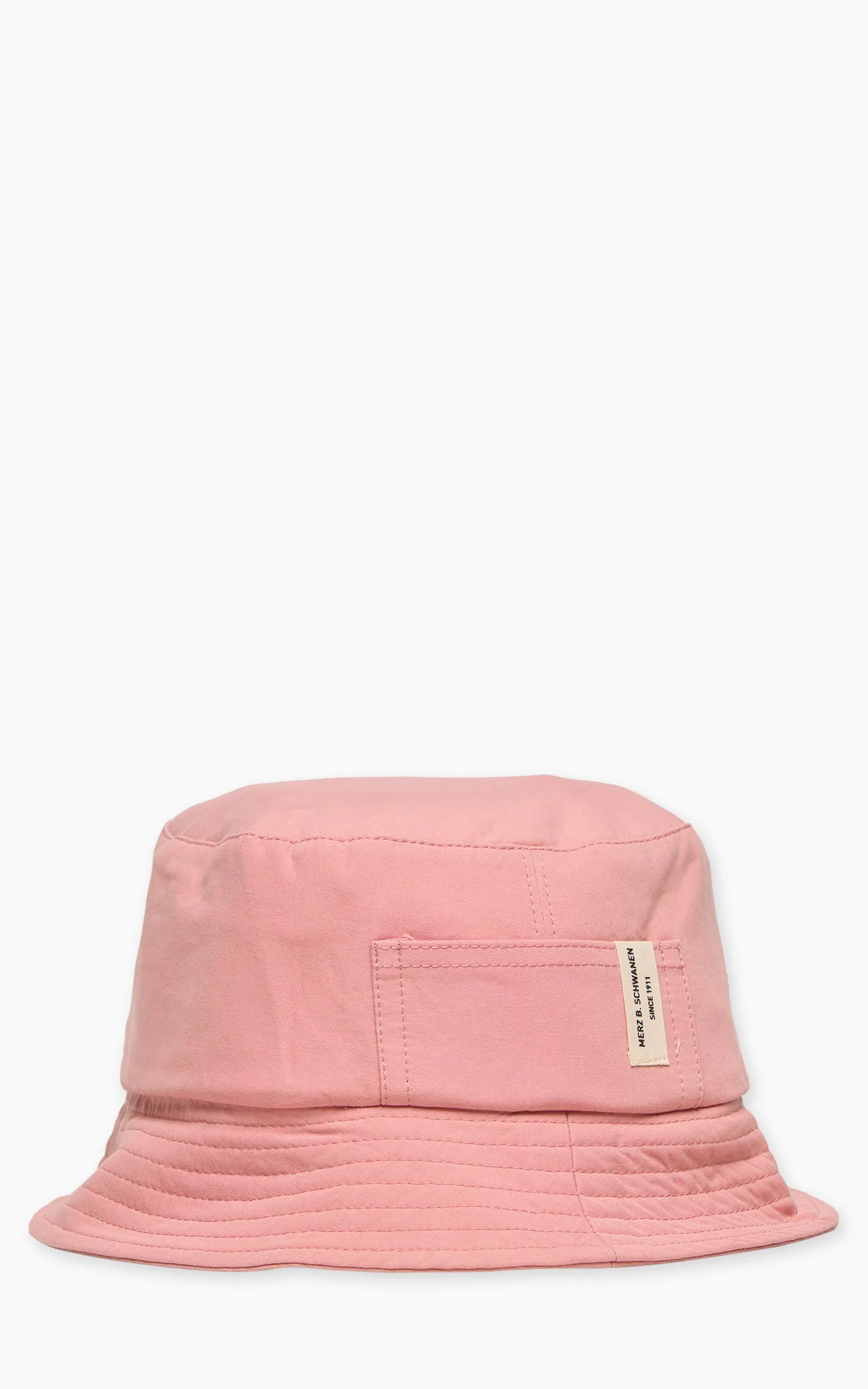 Merz b. Schwanen BH03 Cotton Poplin Bucket Hat Peach sold by Cultizm