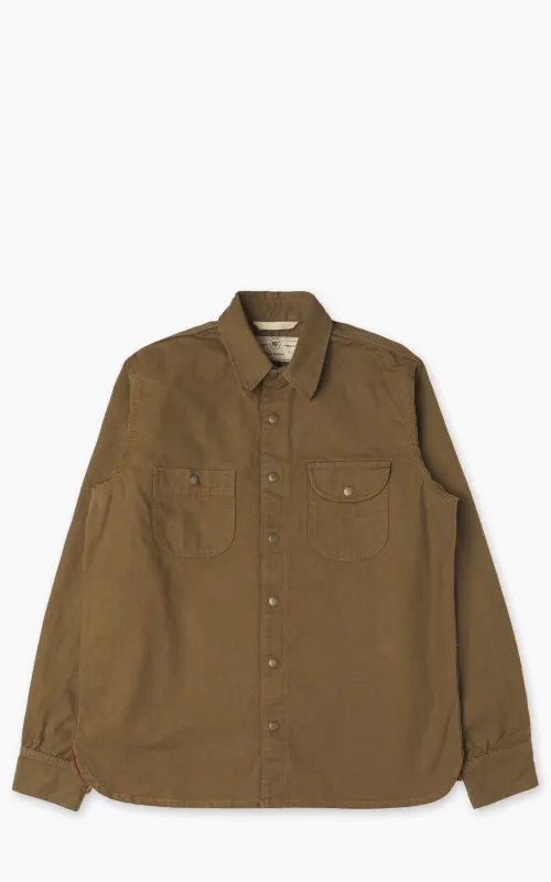 Rogue Territory Work Shirt Dyed Canvas Selvedge Golden Brown sold by Cultizm