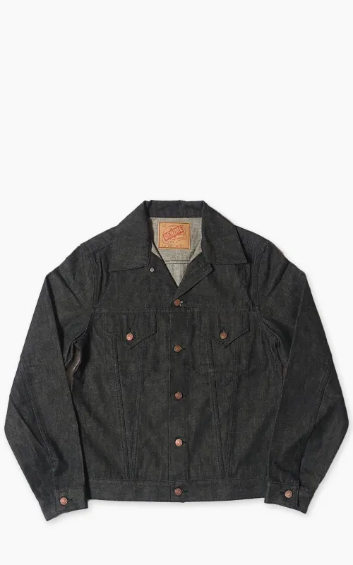 Denime Lot 233-66B Type III Denim Jacket Selvedge Black made by Denime