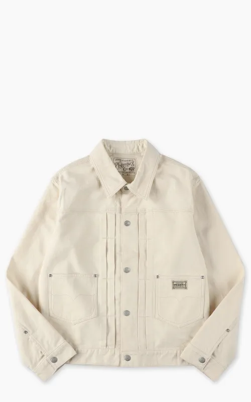 Pherrow's 222WJ Cotton Duck Work Jacket Natural sold by Cultizm