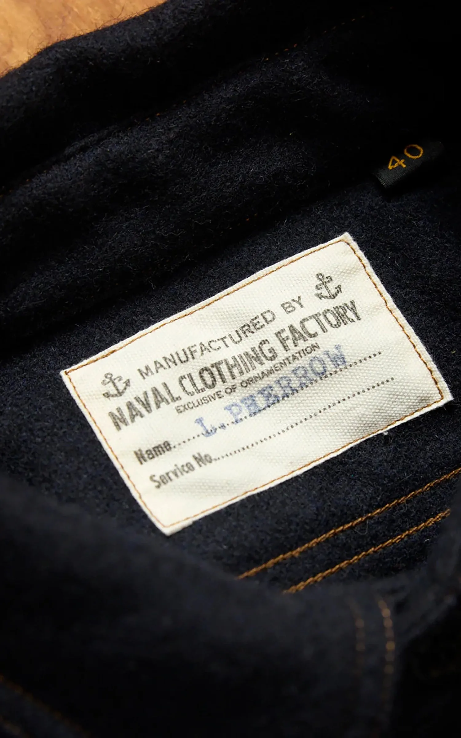 Pherrow's 25W-P.30CPO 1930s CPO Shirt Navy sold by Cultizm product image thumbnail 3