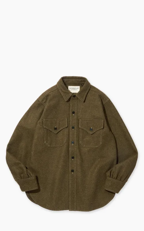 Pherrow's 25W-P.30CPO 1930s CPO Shirt Olive sold by Cultizm