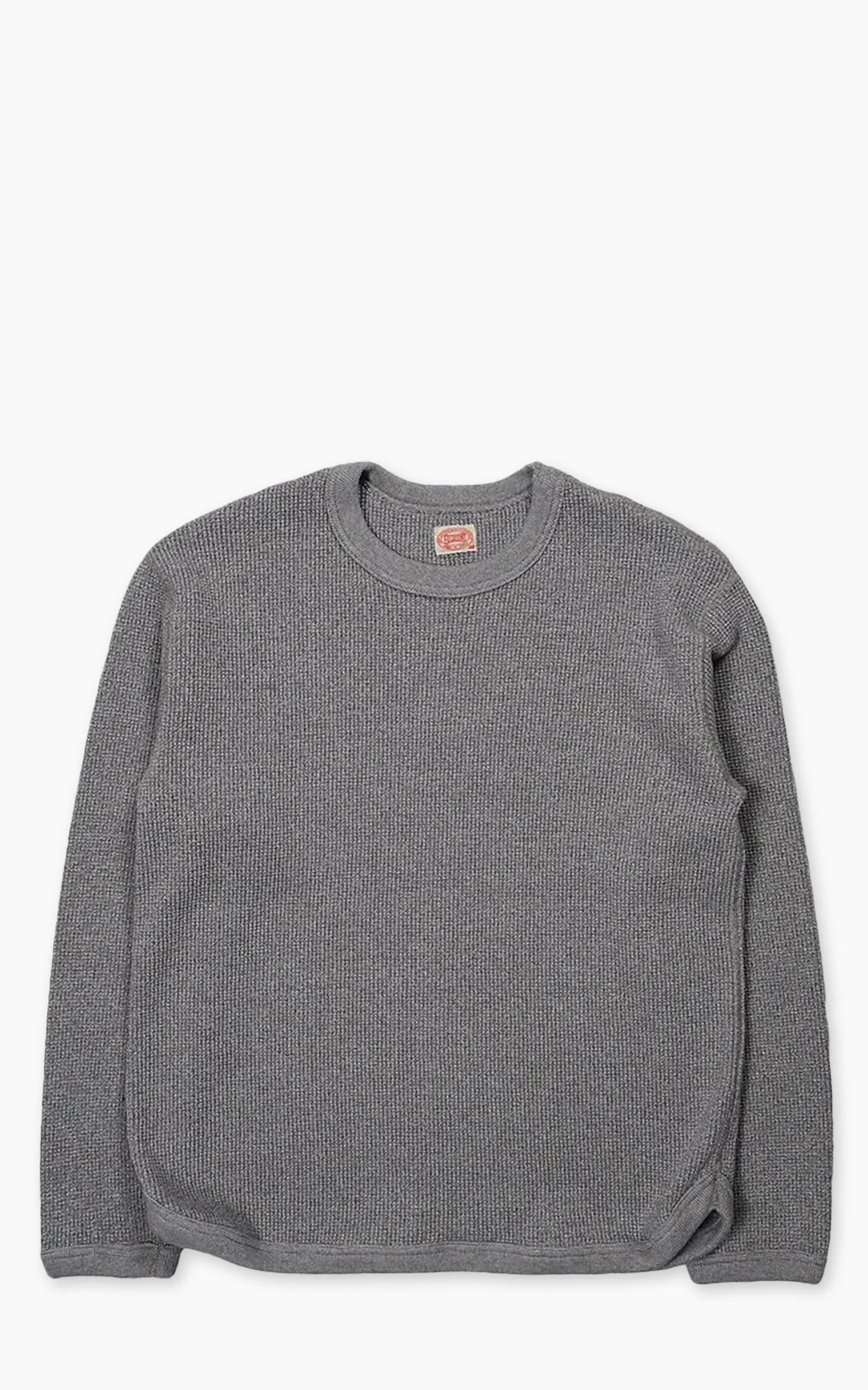 Fullcount 5964-24 Twisted Heavyweight Waffle Longsleeve T-Shirt Heather Grey sold by Cultizm