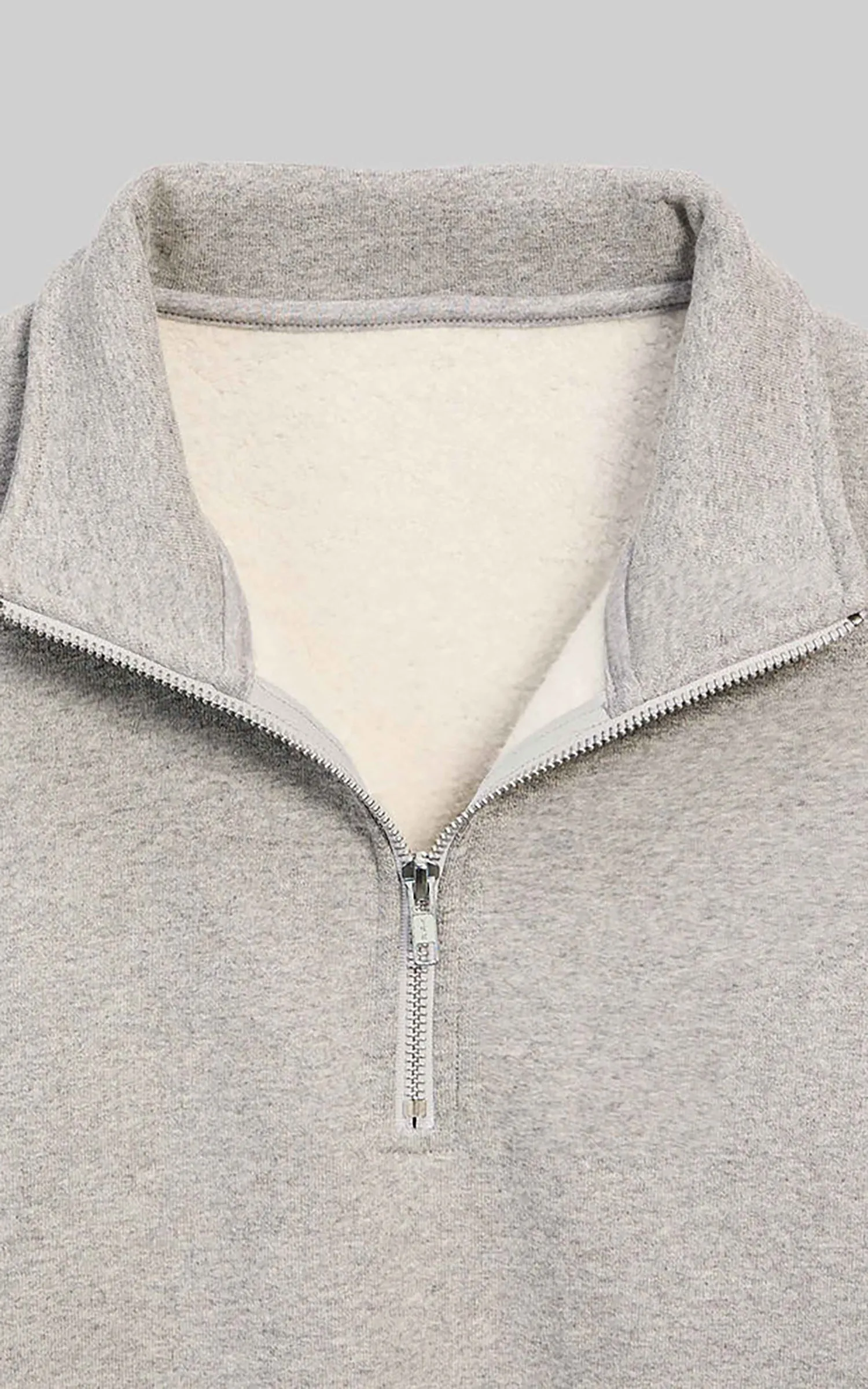 House Of Blanks Heavyweight Quarter Zip Sweatshirt Heather Grey sold by Cultizm product image thumbnail 3