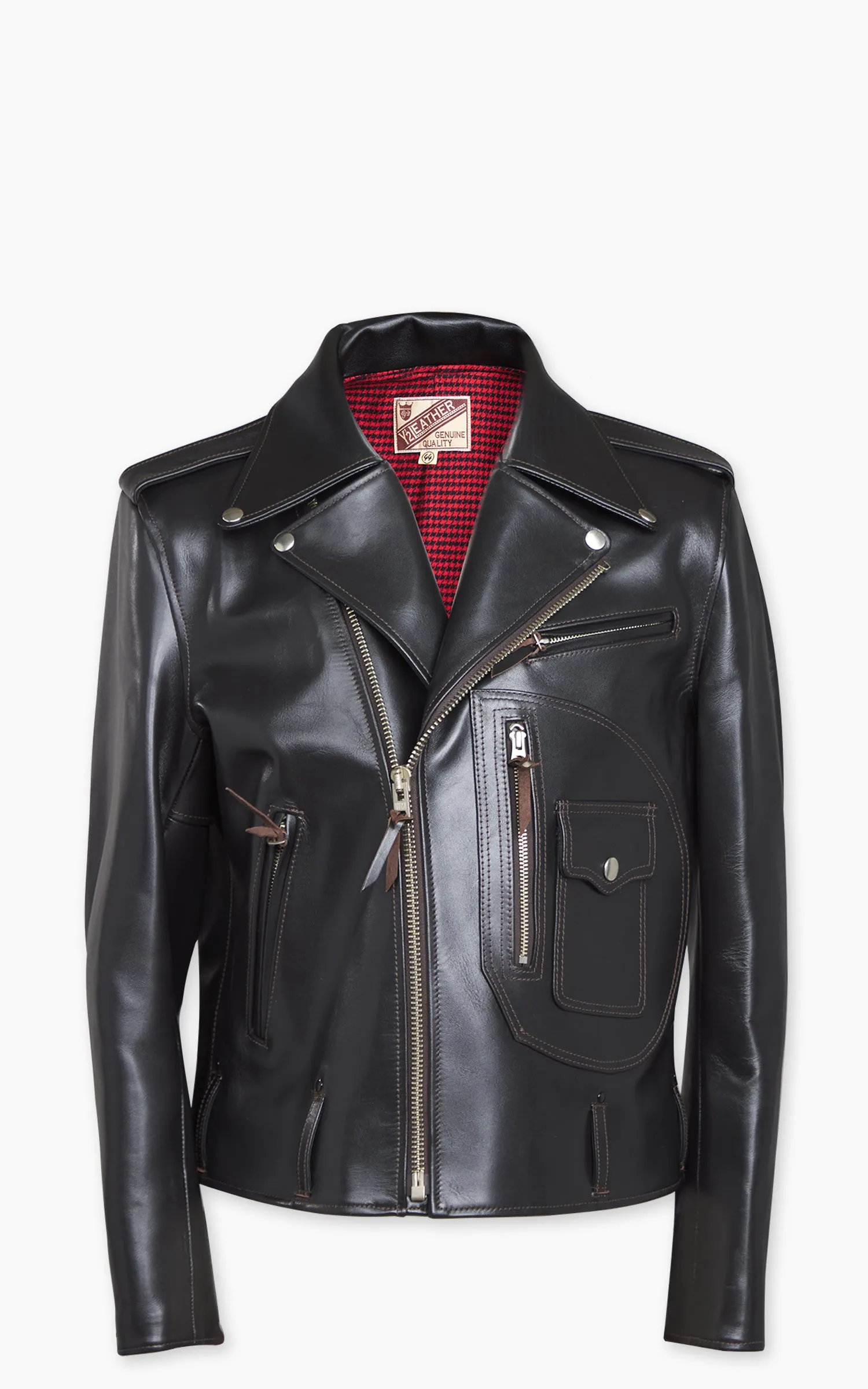 Y'2 Leather HR-55 Horsehide Leather Vintage D-Pocket Double Rider Jacket sold by Cultizm