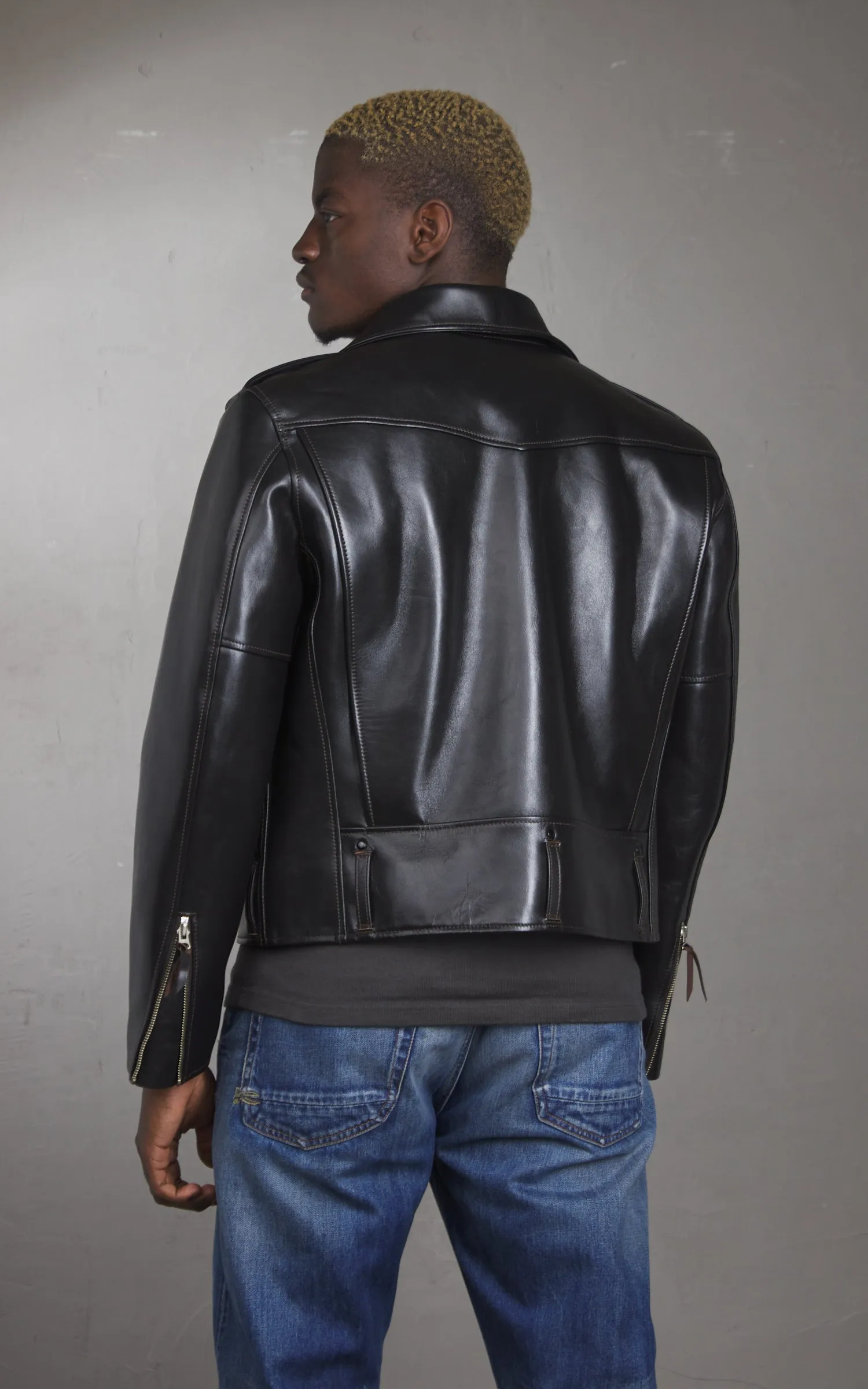Y'2 Leather HR-55 Horsehide Leather Vintage D-Pocket Double Rider Jacket sold by Cultizm product image thumbnail 4