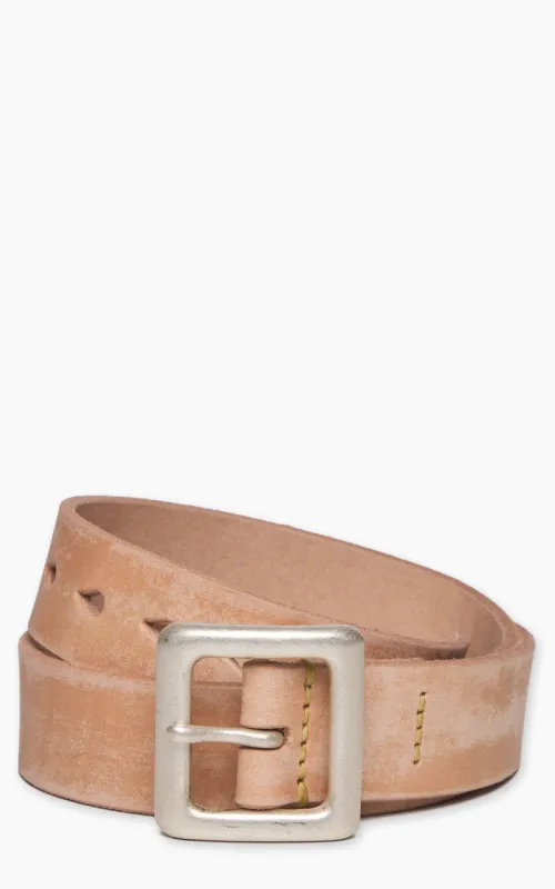 Fullcount 6211 Wild Leather Garrison Belt Natural sold by Cultizm