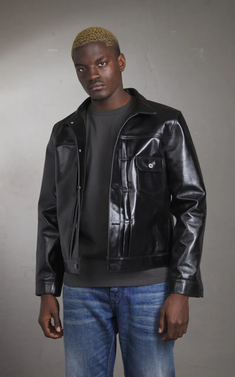 Y'2 Leather LB-140 Horsehide Aniline Type I Leather Jacket Black sold by Cultizm product image thumbnail 4