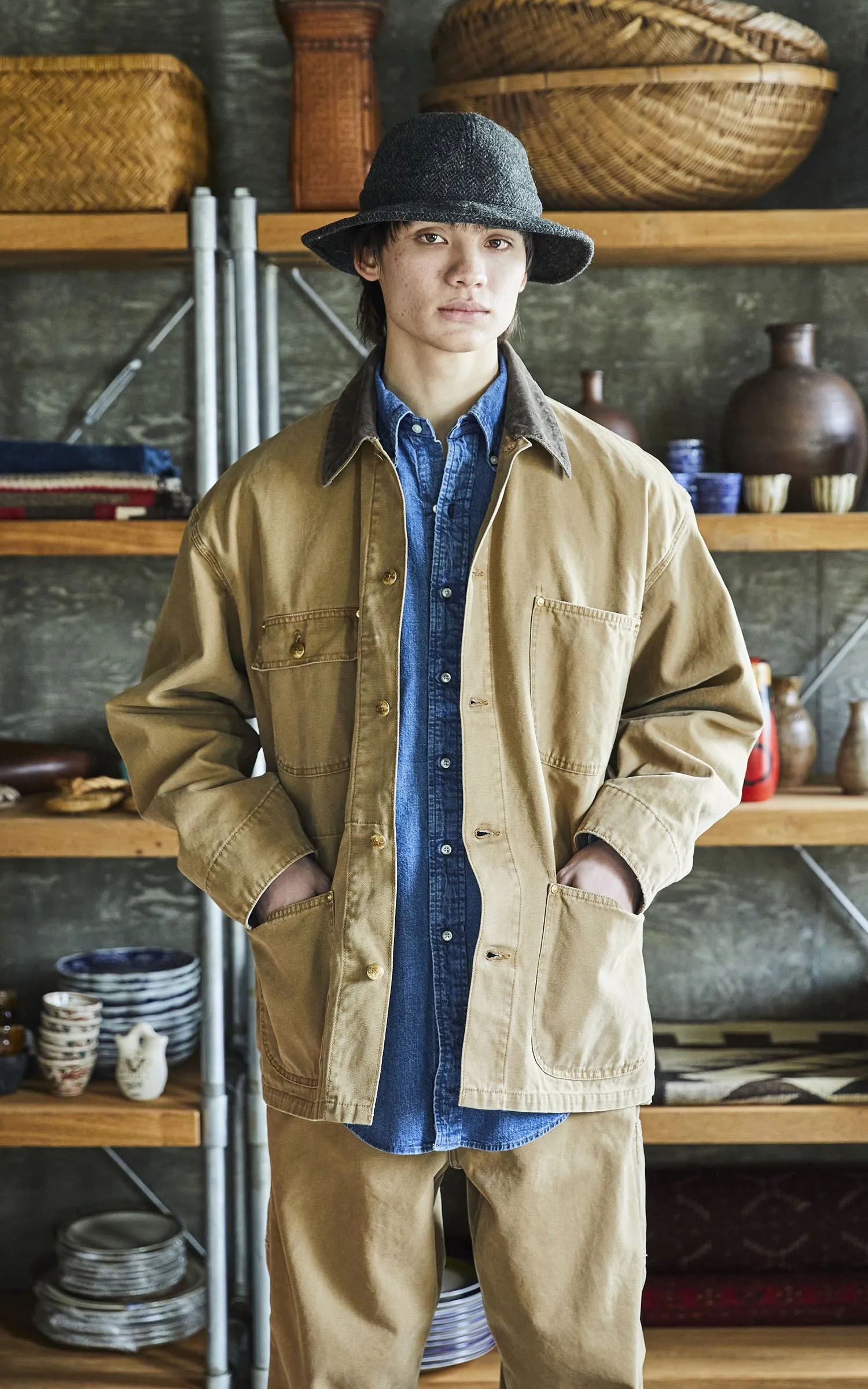 OrSlow Relax Fit Coverall Brown sold by Cultizm