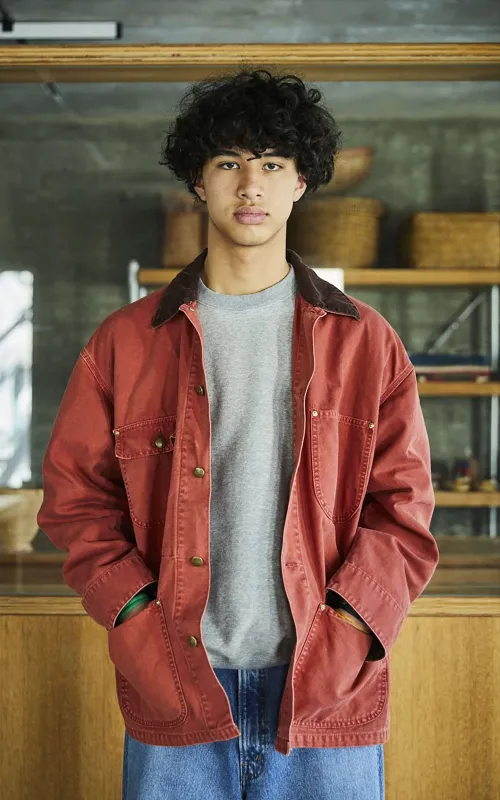 OrSlow Relax Fit Coverall Red made by orSlow
