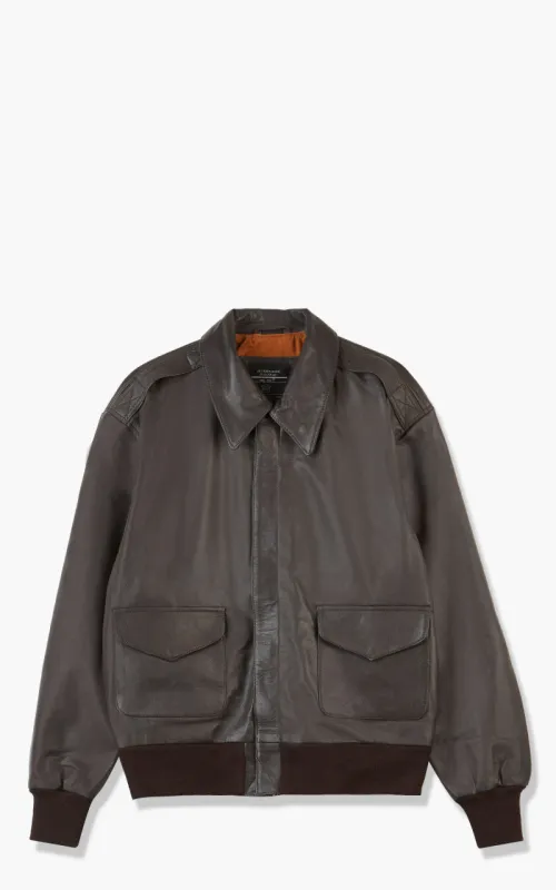 Military Surplus A-2 US Flight Jacket Leather Brown sold by Cultizm