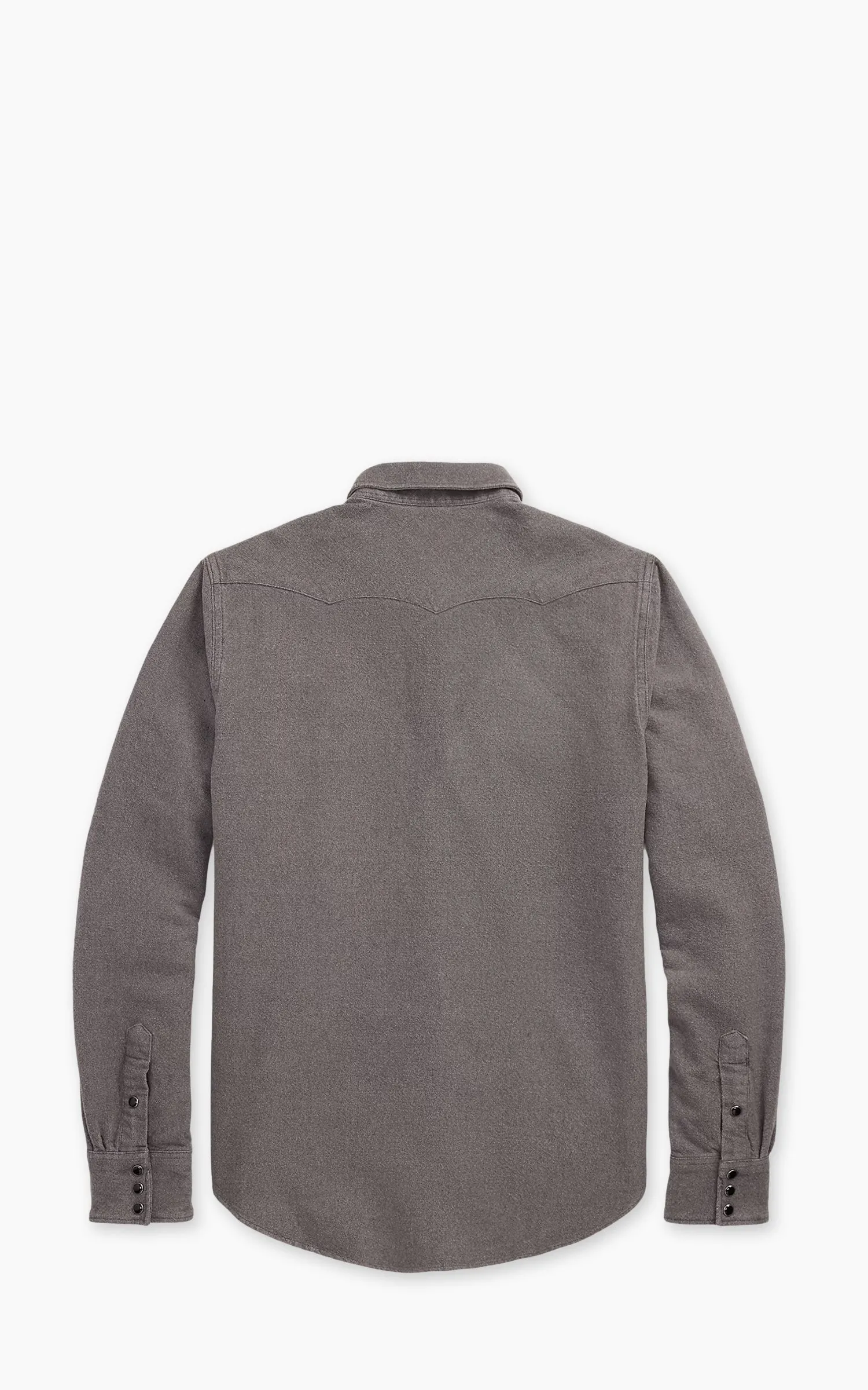 RRL Slim Fit Chamois Western Shirt Heather Grey sold by Cultizm product image thumbnail 2