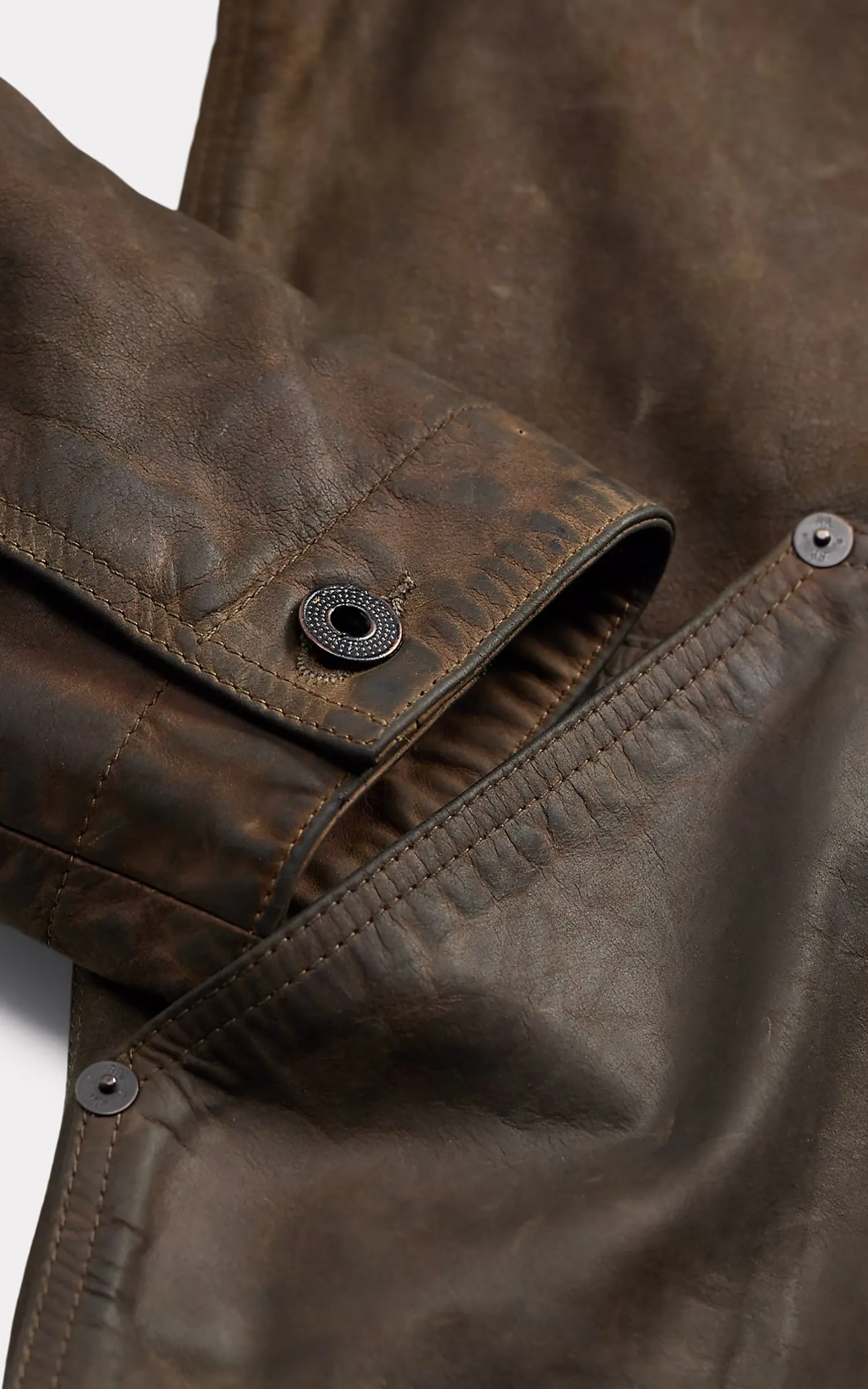 RRL Cork Moto Leather Jacket Vintage Brown sold by Cultizm product image thumbnail 4