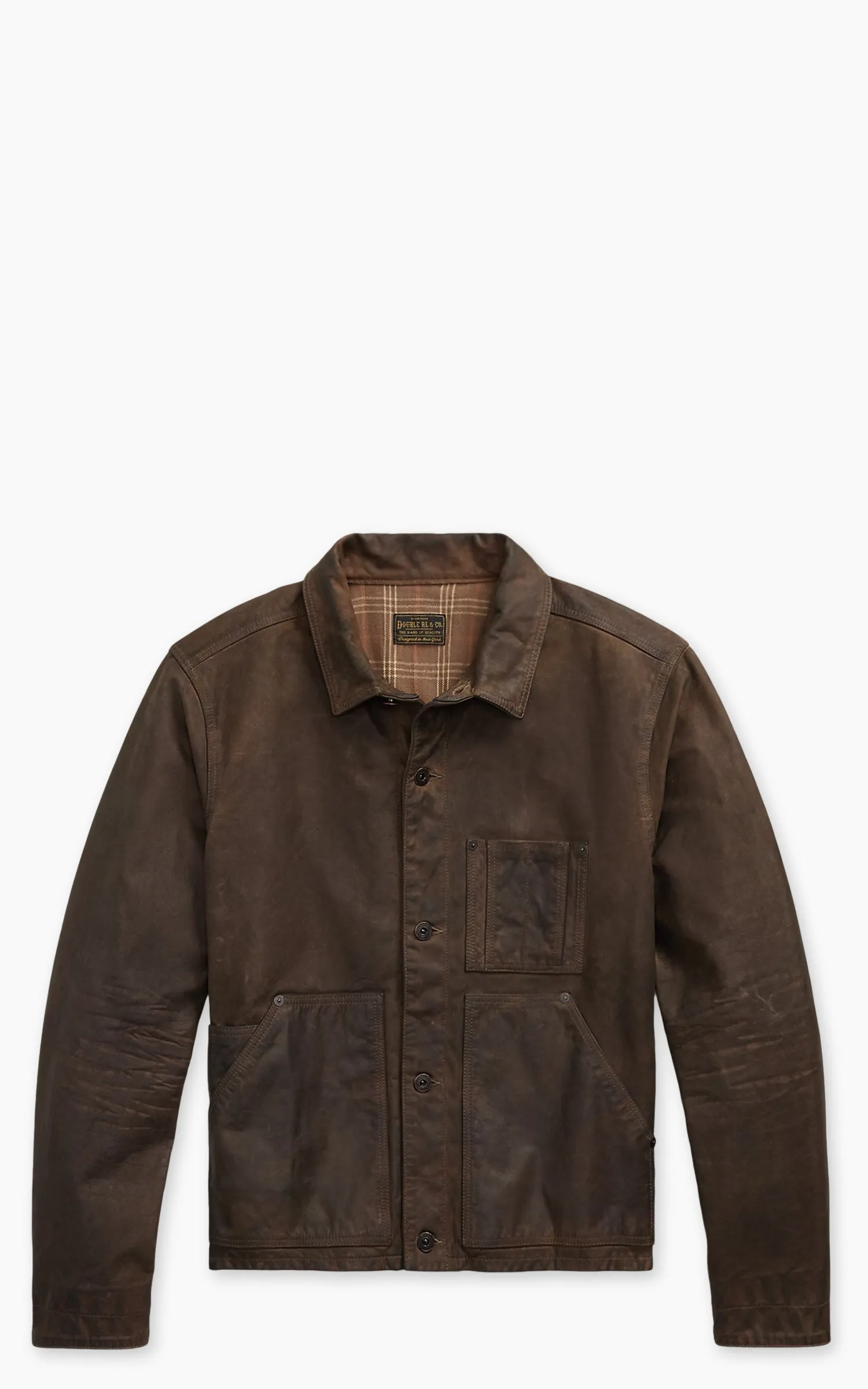 RRL Cork Moto Leather Jacket Vintage Brown sold by Cultizm