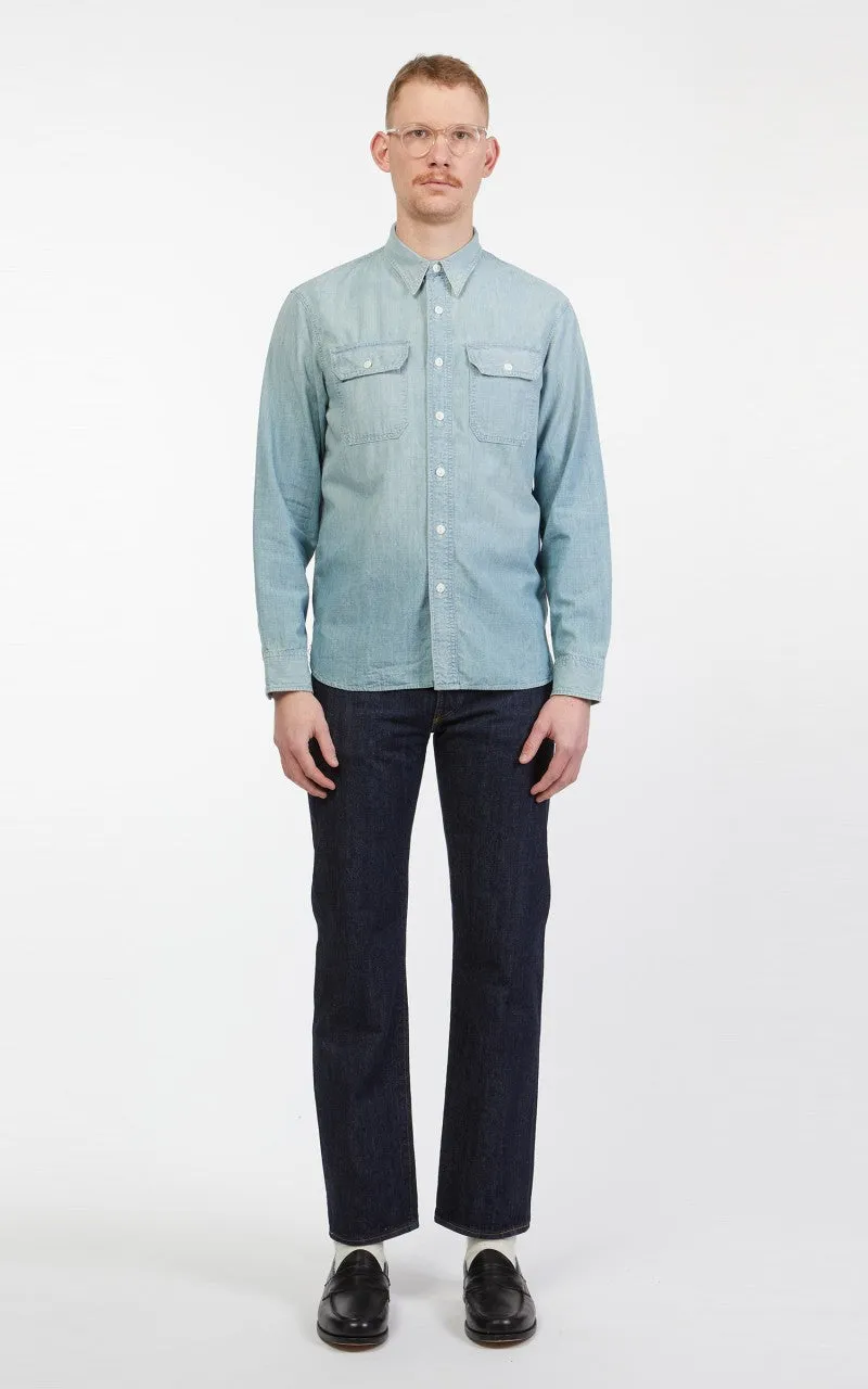 RRL Illinois Work Shirt Chambray Indigo sold by Cultizm product image thumbnail 2
