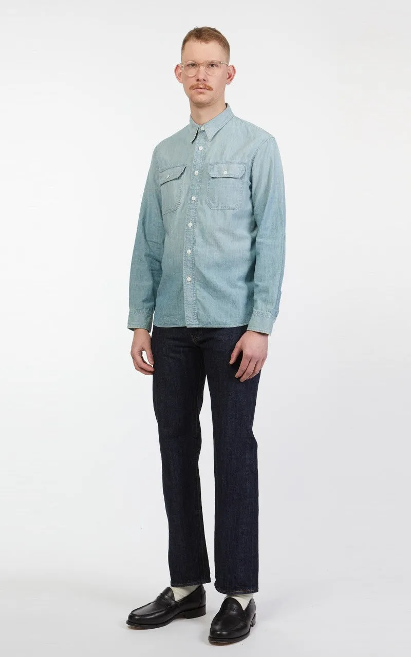 RRL Illinois Work Shirt Chambray Indigo sold by Cultizm product image thumbnail 3