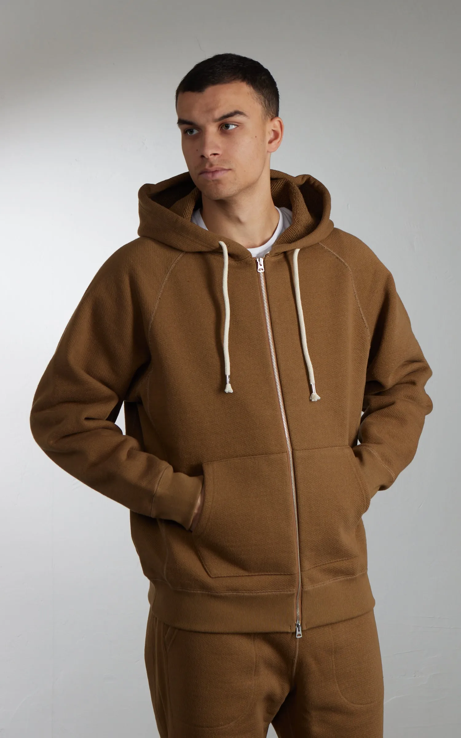 Wonder Looper Zip Hoodie Double Heavyweight French Terry Dune sold by Cultizm product image thumbnail 5