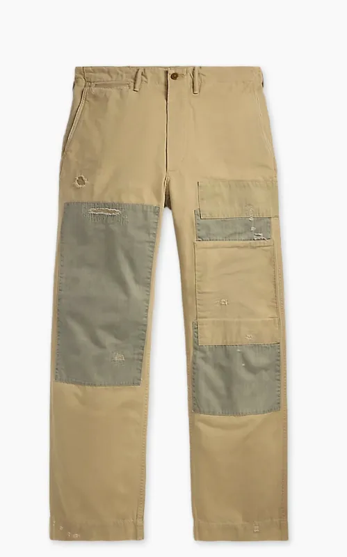 RRL Repaired Chino Field Trouser New Military Khaki W/ Rep sold by Cultizm