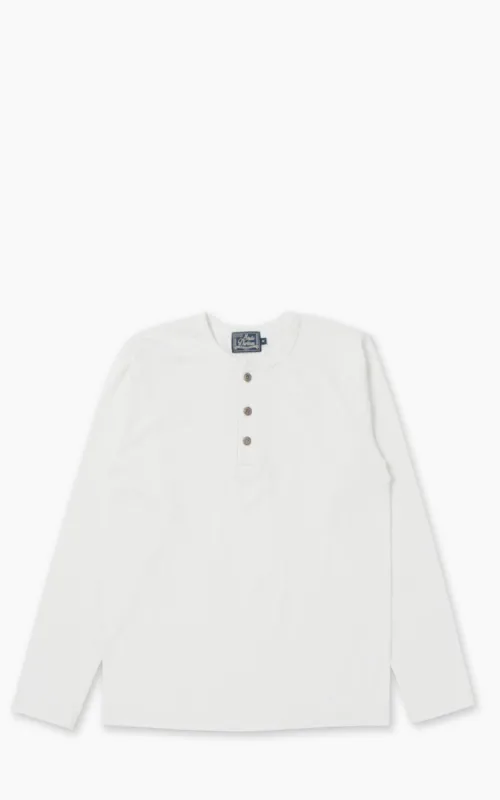 Studio D'Artisan 8187 Suvin Gold Longsleeve Henley White made by Studio D'Artisan