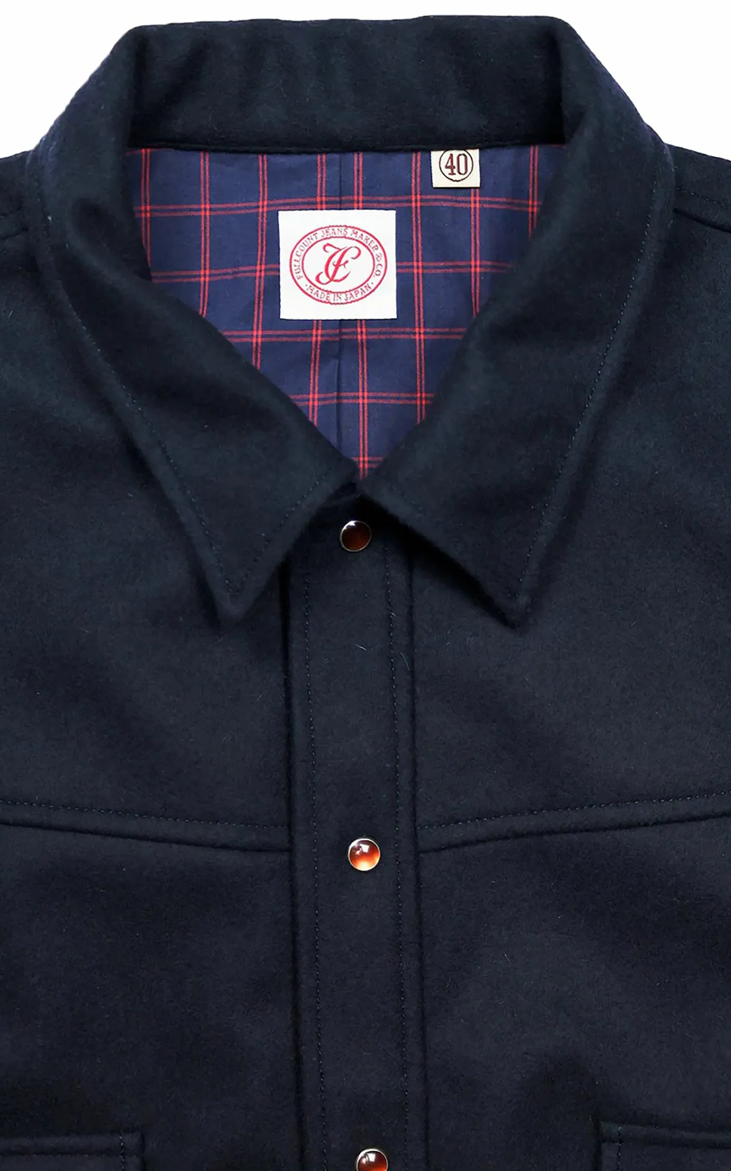 Fullcount 2041 Wool Melton Hollywood Dude Jacket Navy sold by Cultizm product image thumbnail 3