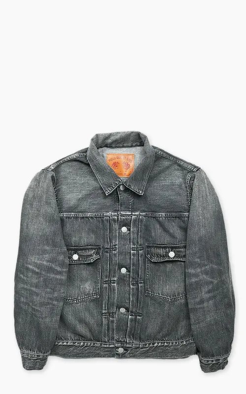 Fullcount 2102BKSSHW Type 2 Selvedge Super Smooth Denim Jacket Dartford Black sold by Cultizm