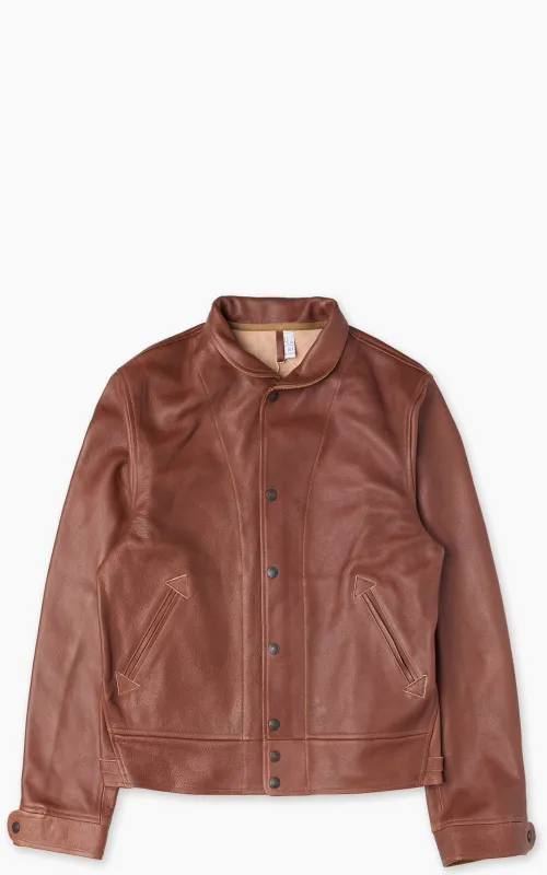 Mister Freedom Campus "Stud" Jacket Bison Leather Brown sold by Cultizm