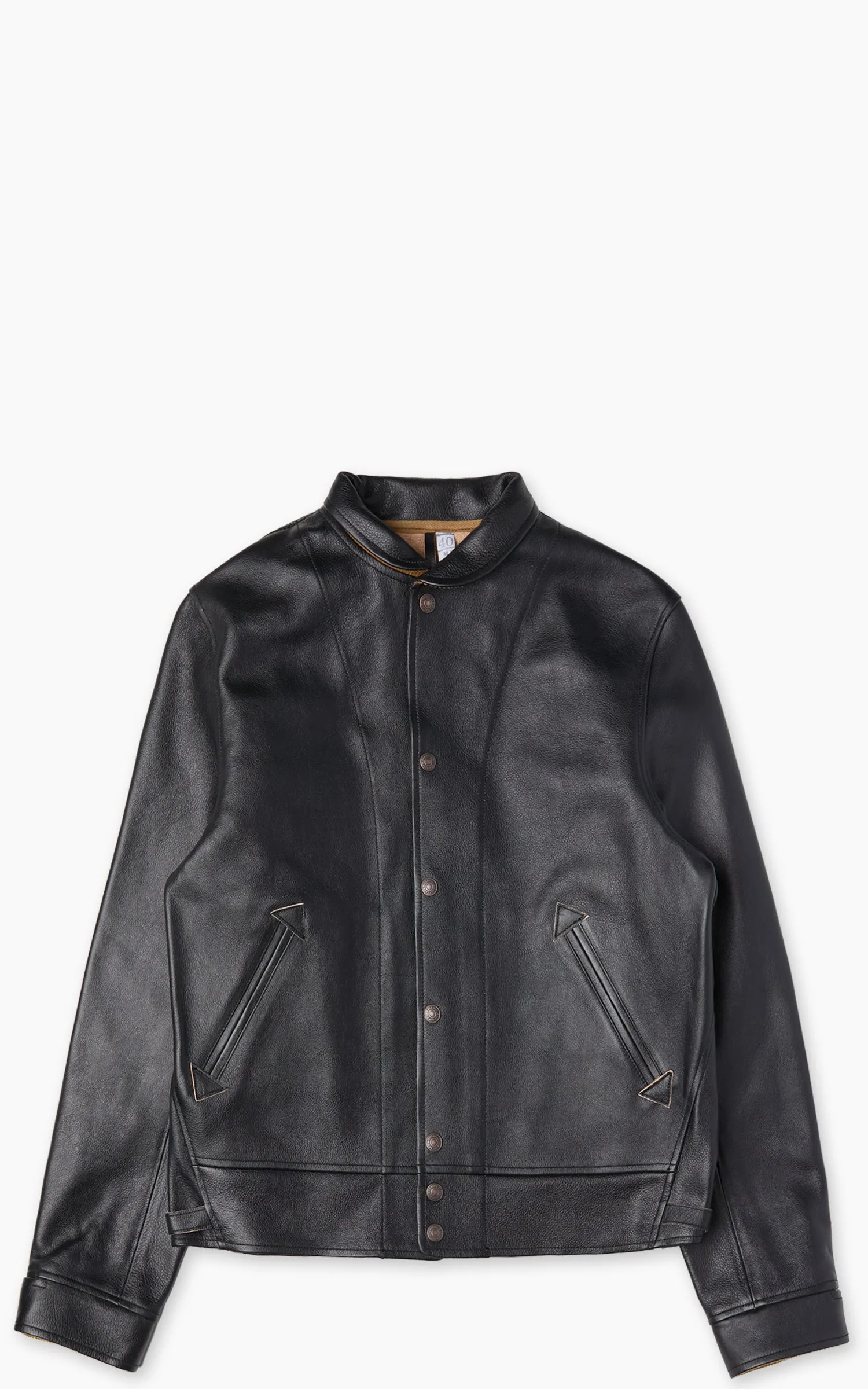 Mister Freedom Campus "Stud" Jacket Leather Black sold by Cultizm
