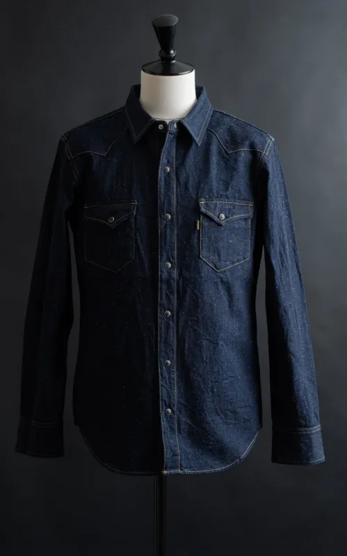 Big John Selvedge Denim Western Shirt Indigo sold by Cultizm