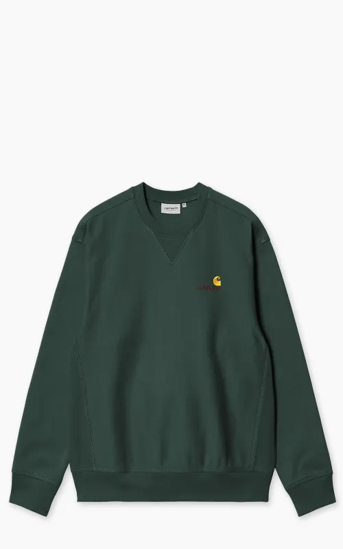Carhartt WIP American Script Sweatshirt Kale Green sold by Cultizm