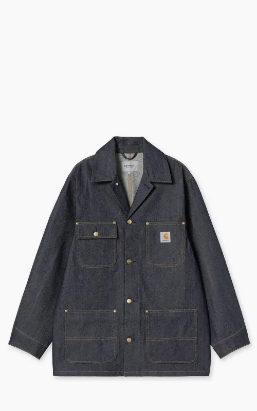 Carhartt WIP Aden Chore Coat Bradenton Denim Blue Rigid sold by Cultizm