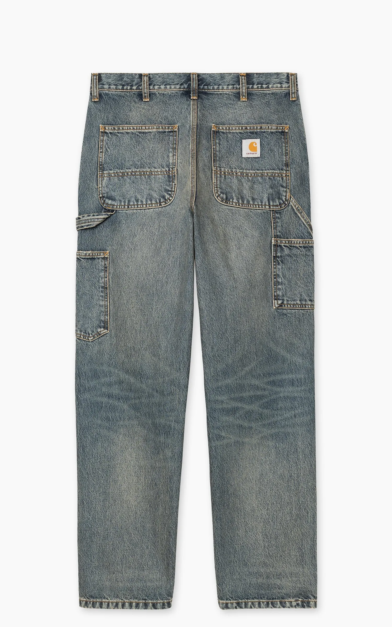 Carhartt WIP Single Knee Pant Smith Denim Worn Washed Blue sold by Cultizm