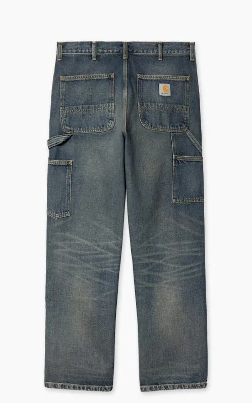 Carhartt WIP Double Knee Pant Smith Denim Worn Used Blue sold by Cultizm