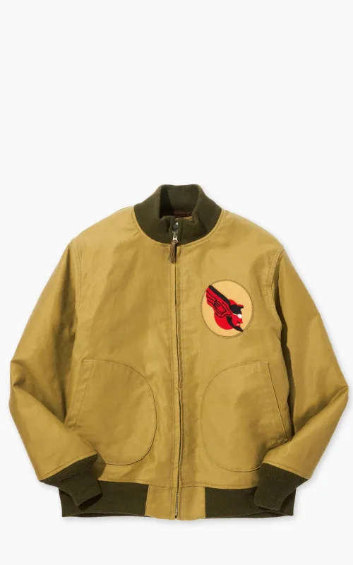 Pherrow's 25W-P1168DJ Deck Jacket Alpaca Faded Khaki sold by Cultizm