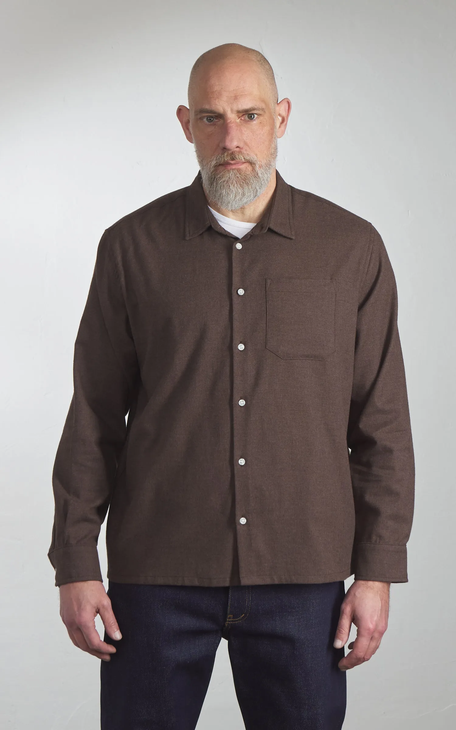 Naked & Famous Denim True Shirt Soft Twill Brown sold by Cultizm product image thumbnail 2