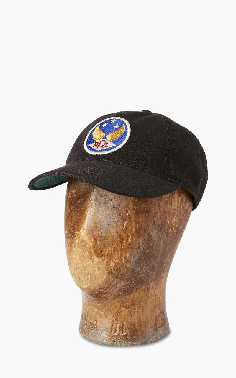RRL Winged-Logo Baseball Cap Garment-Dyed Black sold by Cultizm
