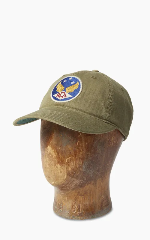 RRL Winged-Logo Baseball Cap Garment-Dyed Brewster Green sold by Cultizm