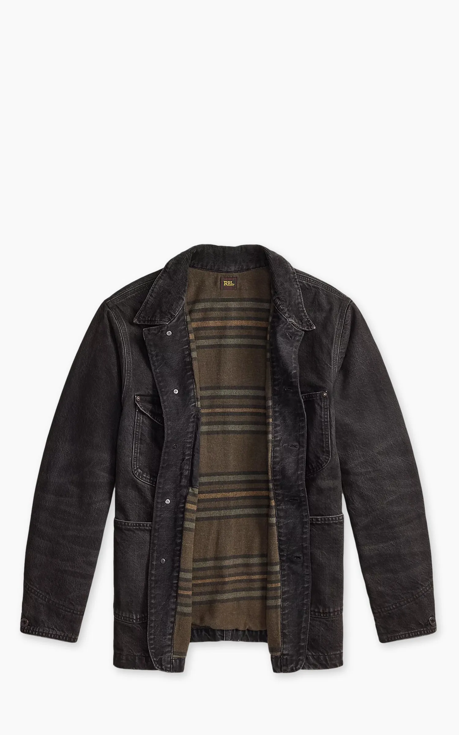 RRL Corduroy-Collar Denim Jacket Black sold by Cultizm product image thumbnail 2