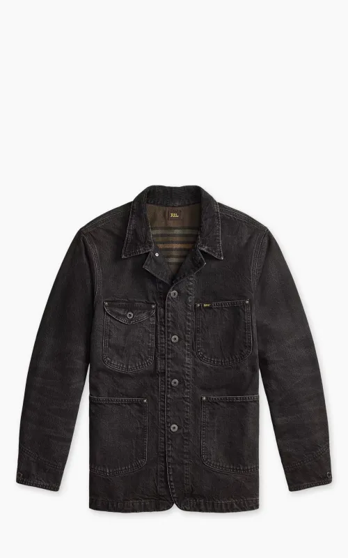 RRL Corduroy-Collar Denim Jacket Black sold by Cultizm