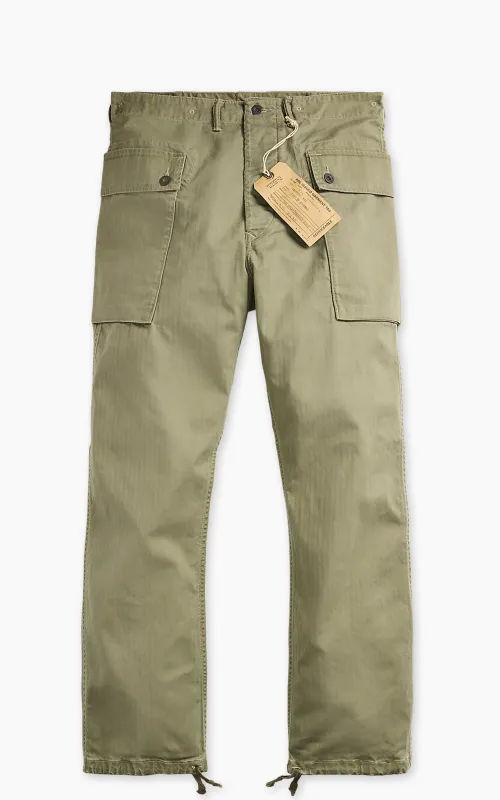 RRL Herringbone Field Cargo Trouser Olive sold by Cultizm